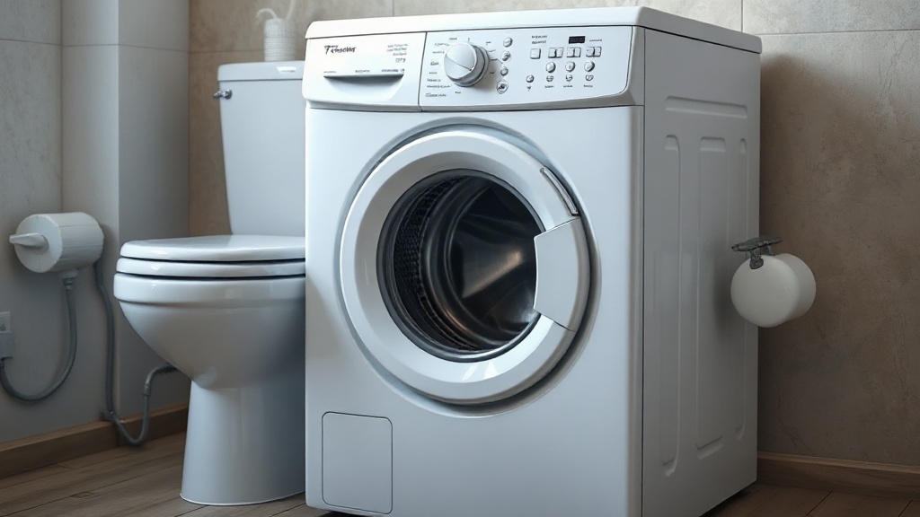 Detail připojení sušičky na odpad pomocí T-kusu na WC